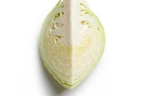 green and white sliced vegetable
