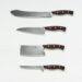 red and silver kitchen knife